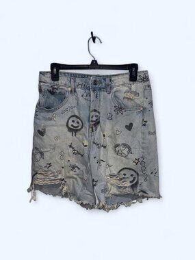 Wild Fable Blue Distressed Jean Shorts